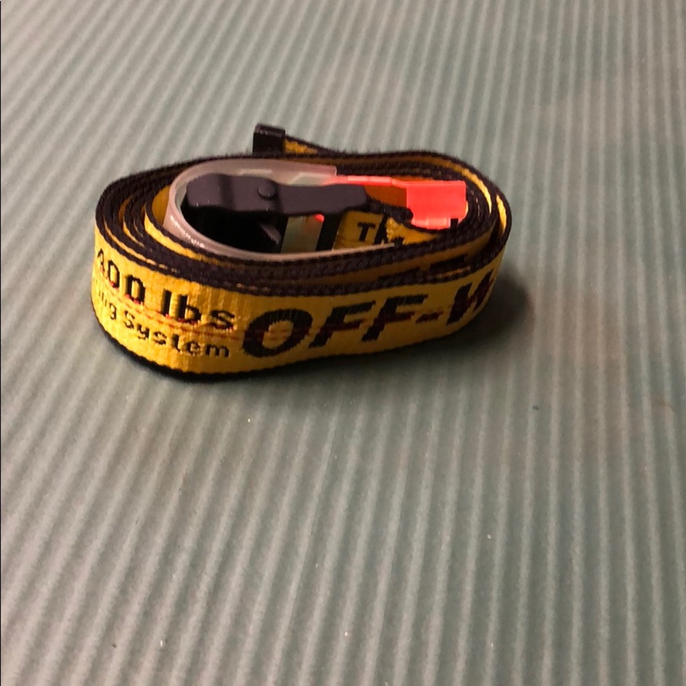 Yellow off white belt